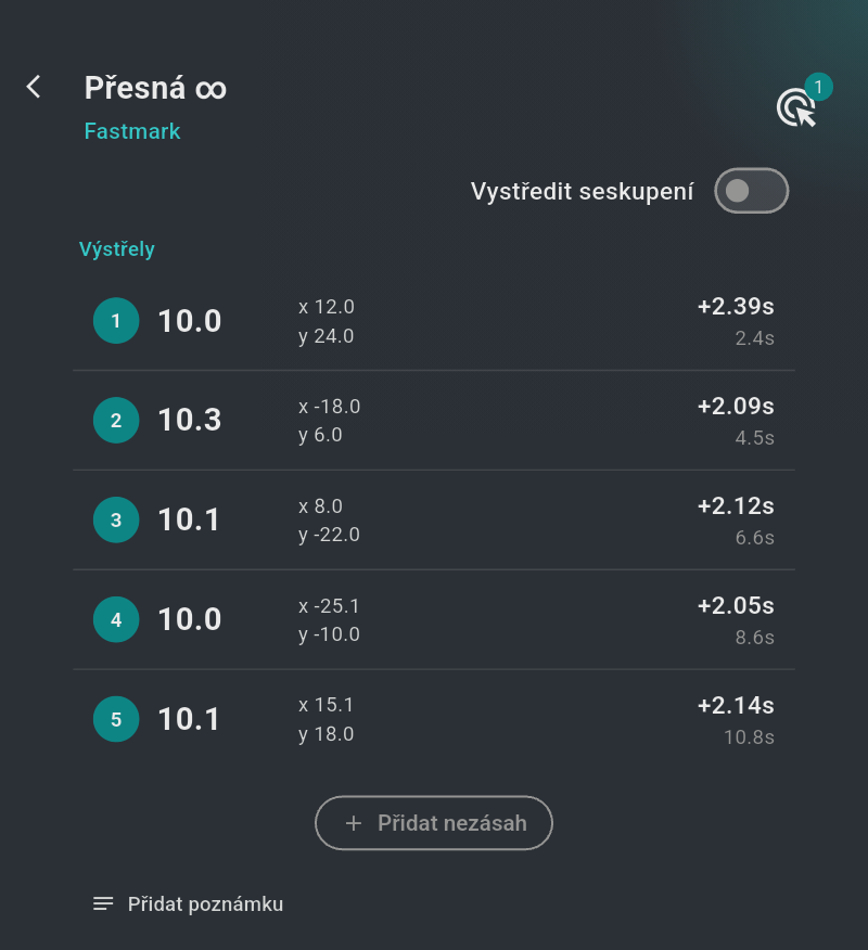 Seznam zásahů
