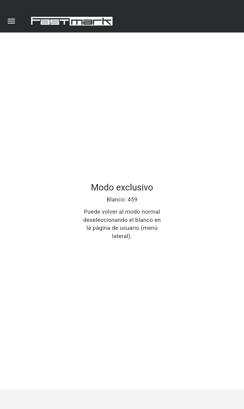 La pantalla de inicio en modo exclusivo