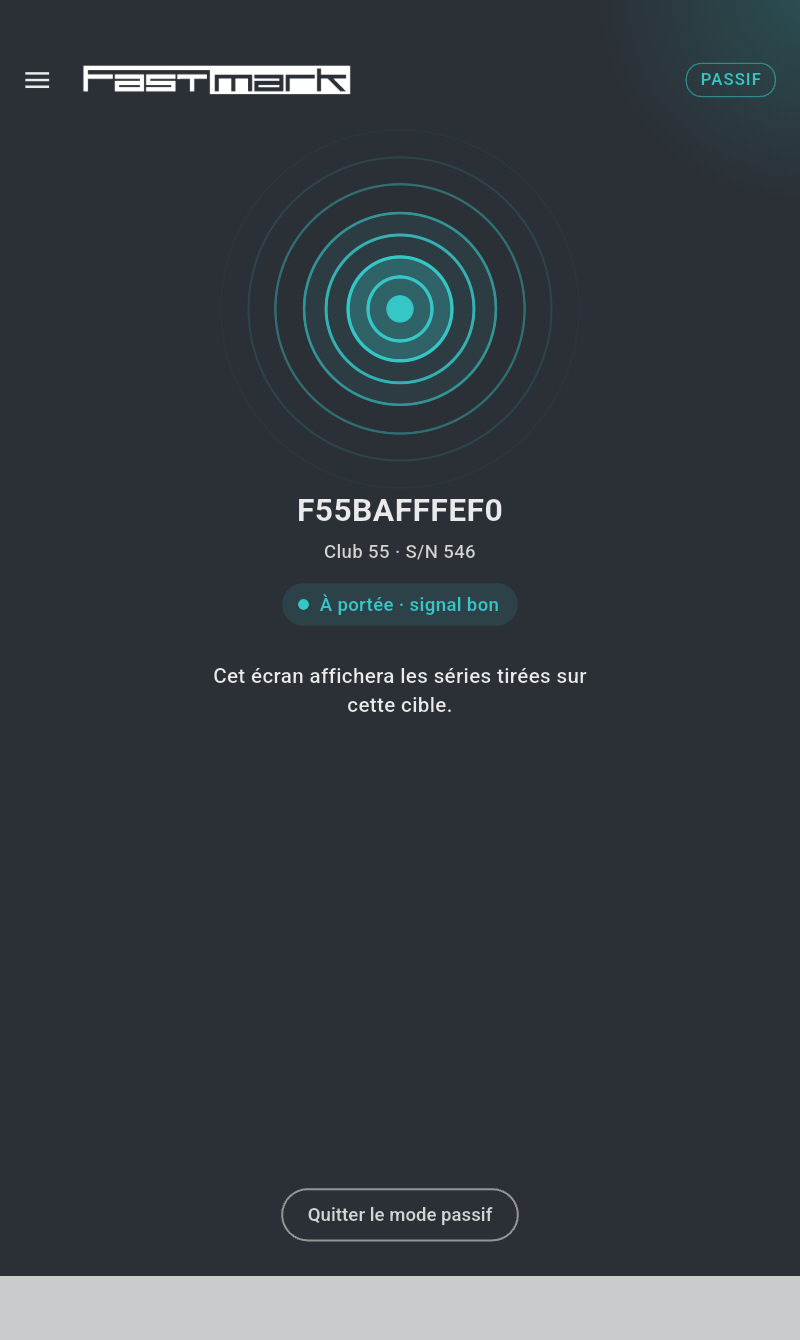 L'écran d'accueil en mode passif