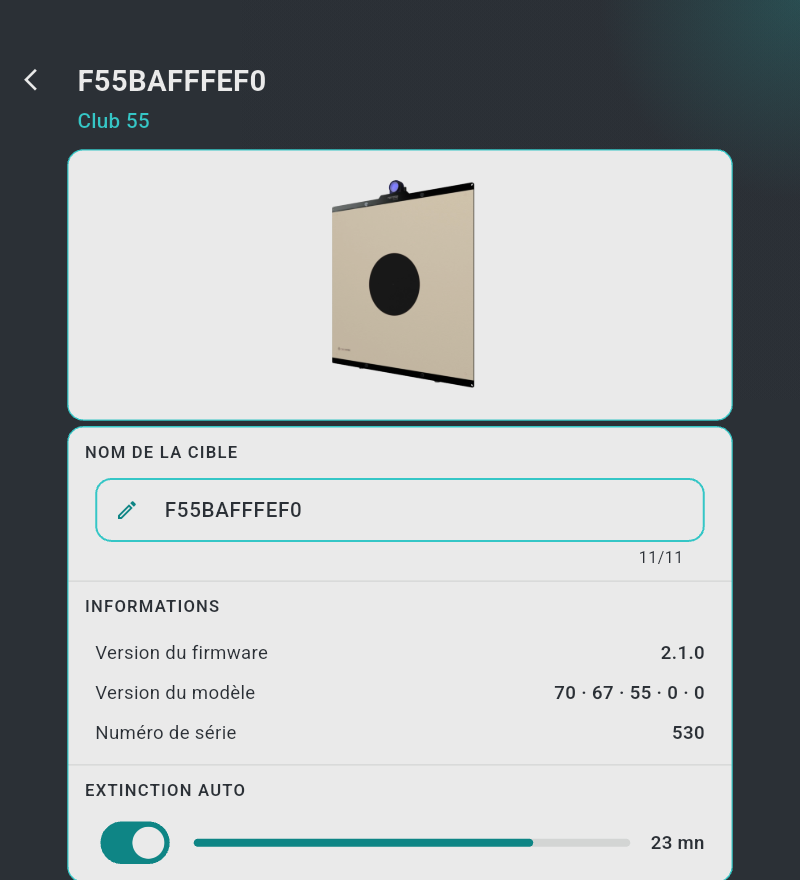 Page de la cible