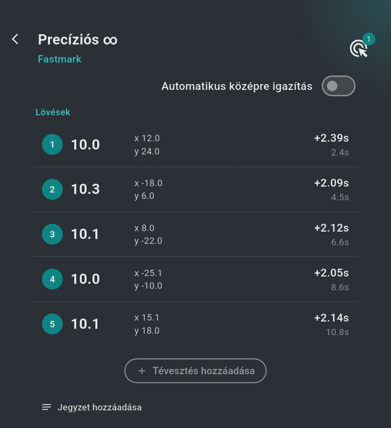 A találatlista