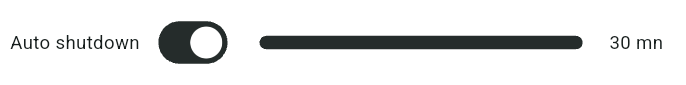 The auto-shutdown toggle and its countdown