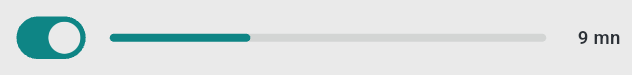 The auto-shutdown toggle and its countdown